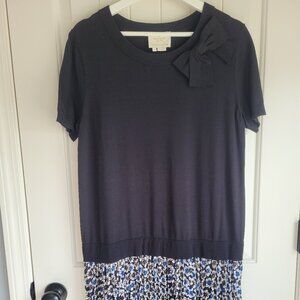 Kate Spade Dress Large New without tags Black and Blue floral